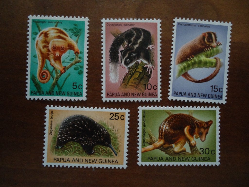 Zoog dier PapuaNewGuinea 1971, mi. 197-201 postfris/ongebrui, Ophalen of Verzenden, Postfris, Dier of Natuur