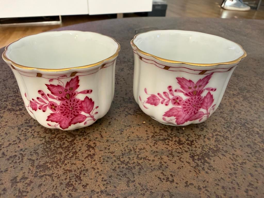 Herend Apponyi roze mini cachepots, Antiek en Kunst, Ophalen of Verzenden