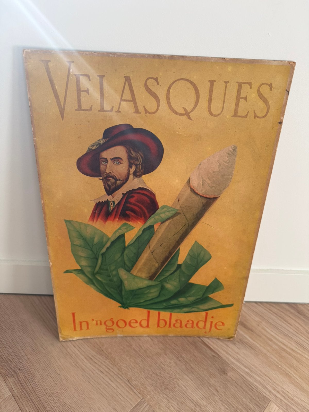 Velasques sigaren, Ophalen of Verzenden, Gebruikt, Reclamebord