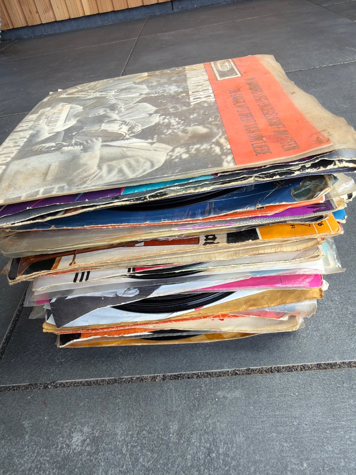 Partij vinyl singles en LP's - Diverse genres, Gebruikt, Overige formaten, Ophalen of Verzenden, Pop