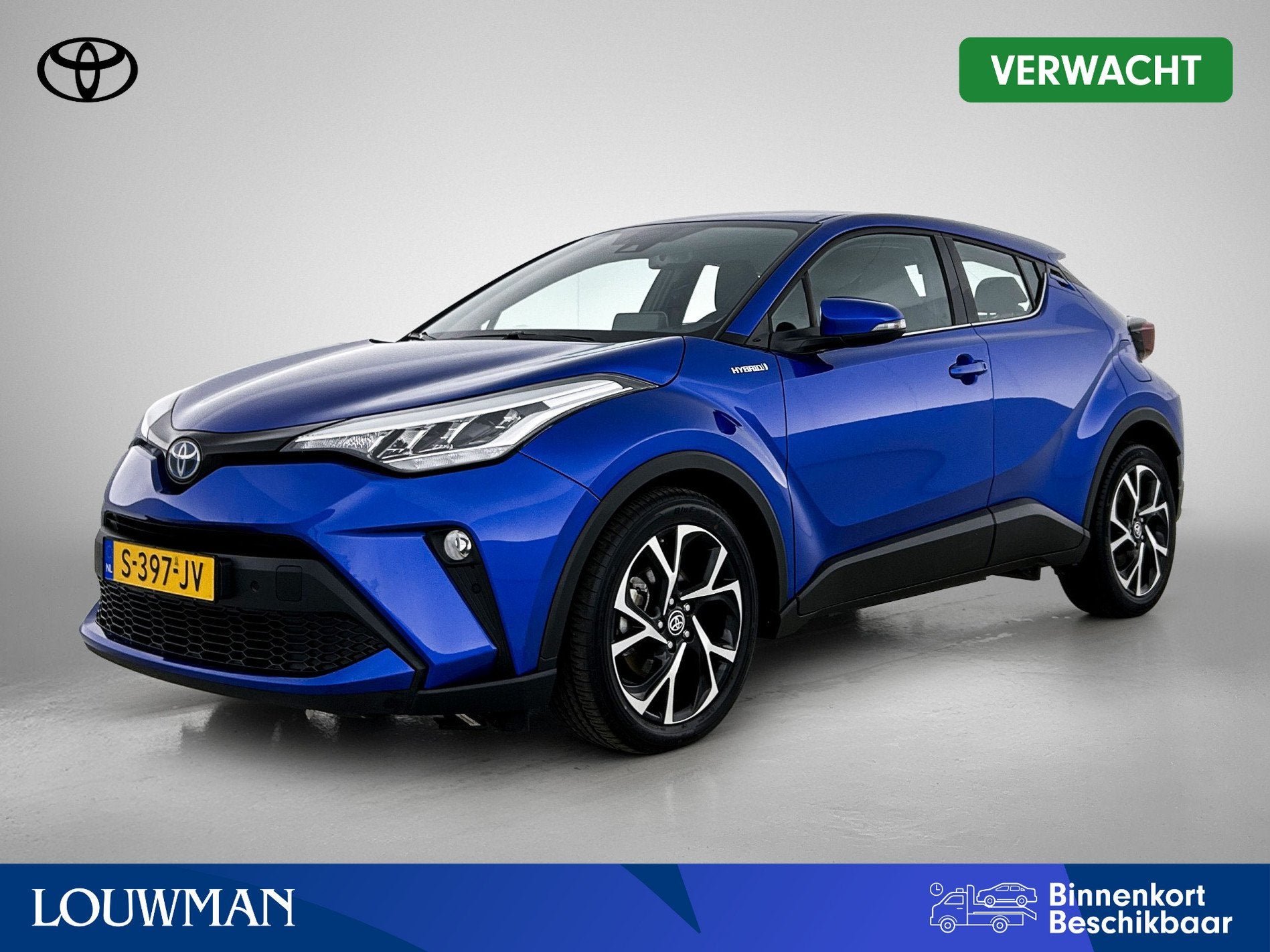 Toyota C-HR 1.8 Hybrid Dynamic | BTW voertuig | Parkeersenso, Auto's, Toyota, 12 maanden, Euro 6, 4 cilinders, Blauw