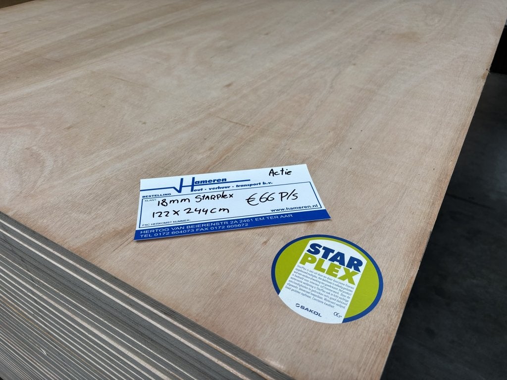 18 mm Hardhouten Multiplex Plaat – Starplex | Bouwkwaliteit