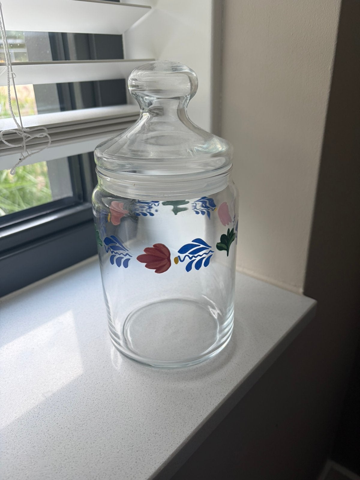 Boerenbont glazen voorraadpot, Ophalen, Zo goed als nieuw, Glas, Overige typen