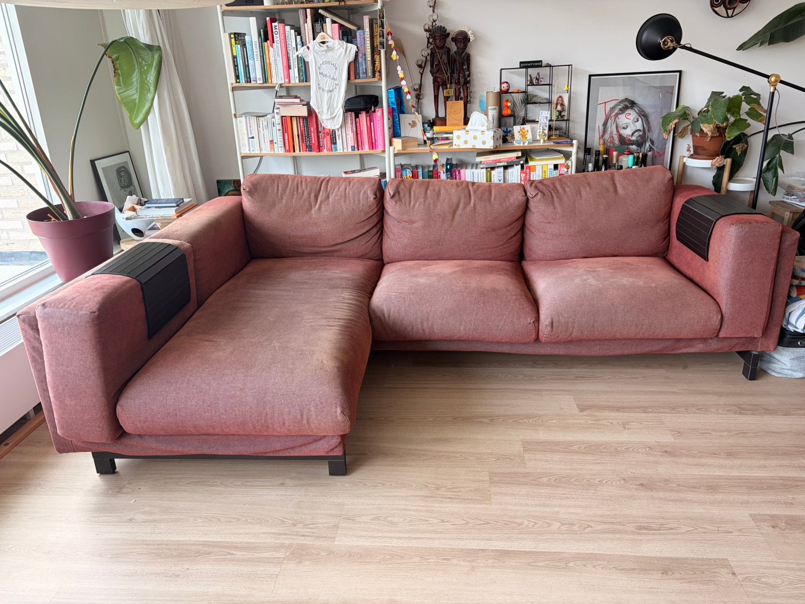 Ikea Nockeby 3-zits bank met chaise longue, Ophalen, 250 tot 300 cm, Gebruikt, Hoekbank