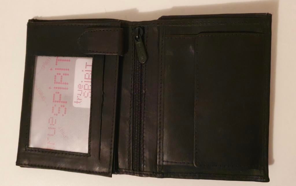 Heren portomonee echt leder NIEUW, Ophalen of Verzenden, Nieuw, Zwart