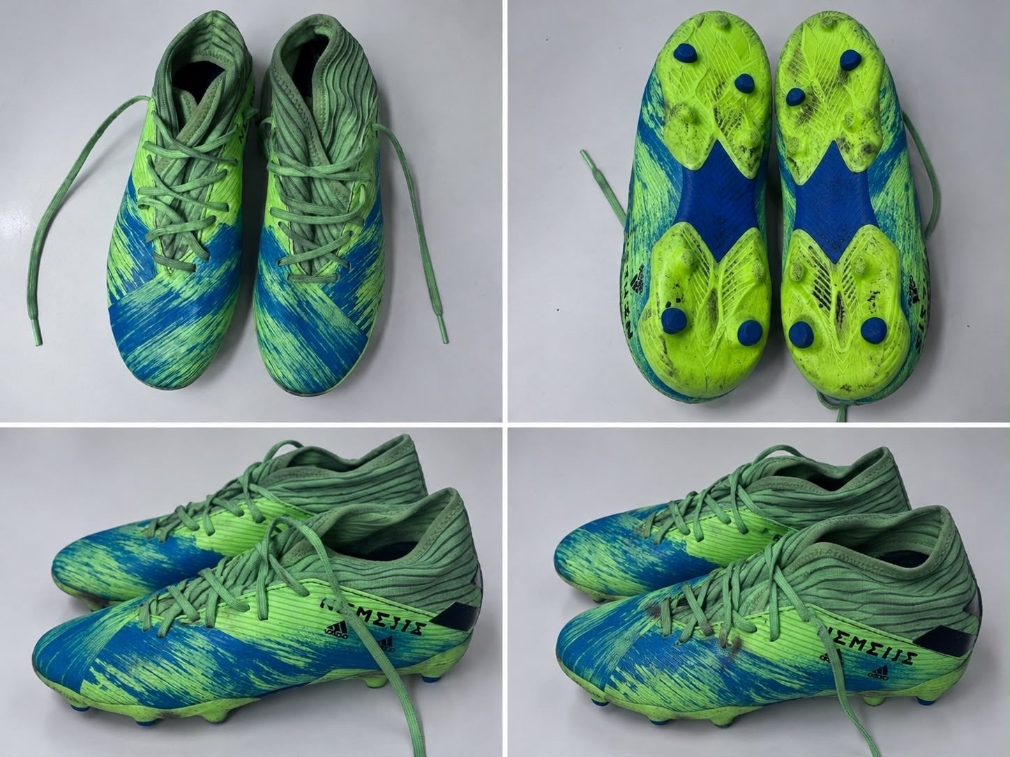 Adidas Nemeziz voetbalschoenen - Groen/Blauw, maat 38, Maat XS of kleiner, Ophalen of Verzenden, Gebruikt, Schoenen