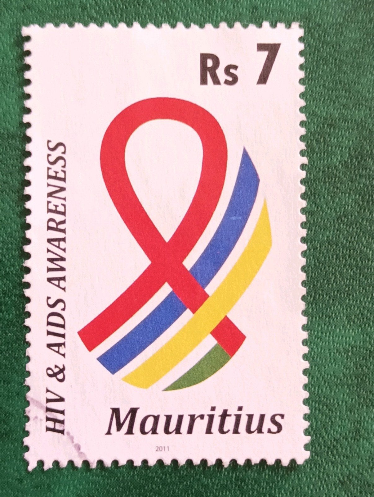 Mauritius 2011 pz HIV & Aids awareness, Verzenden, Overige landen, Gestempeld