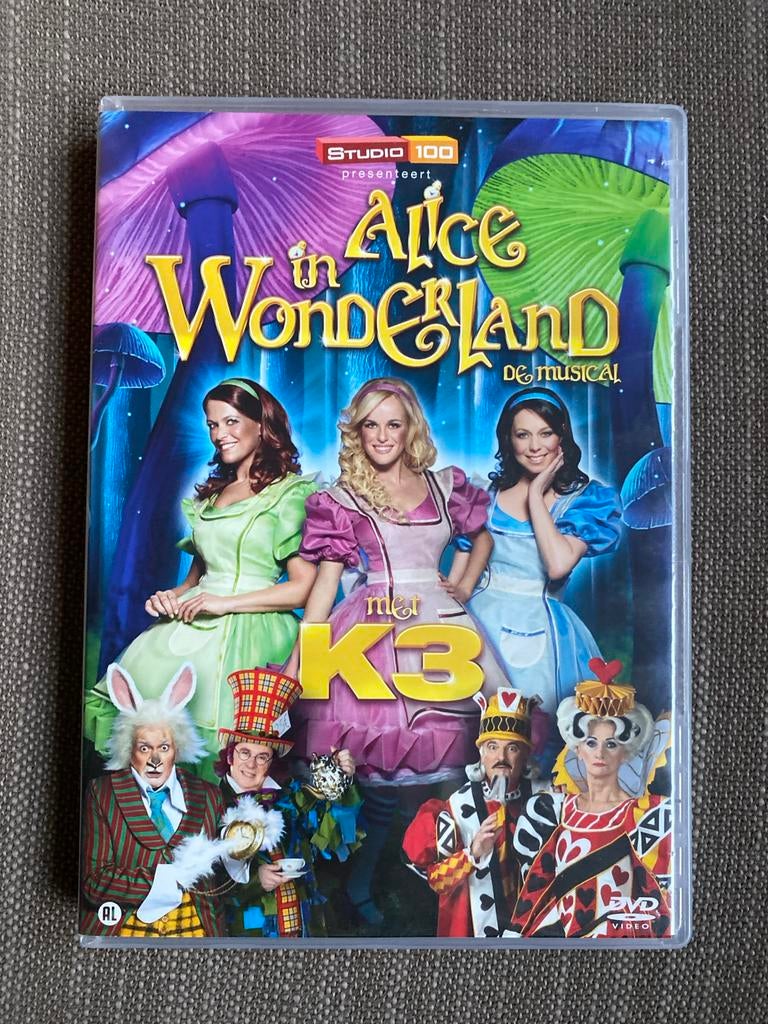 K3 in Alice in Wonderland De Musical - dvd, Alle leeftijden, Ophalen of Verzenden, Gebruikt, Overige genres