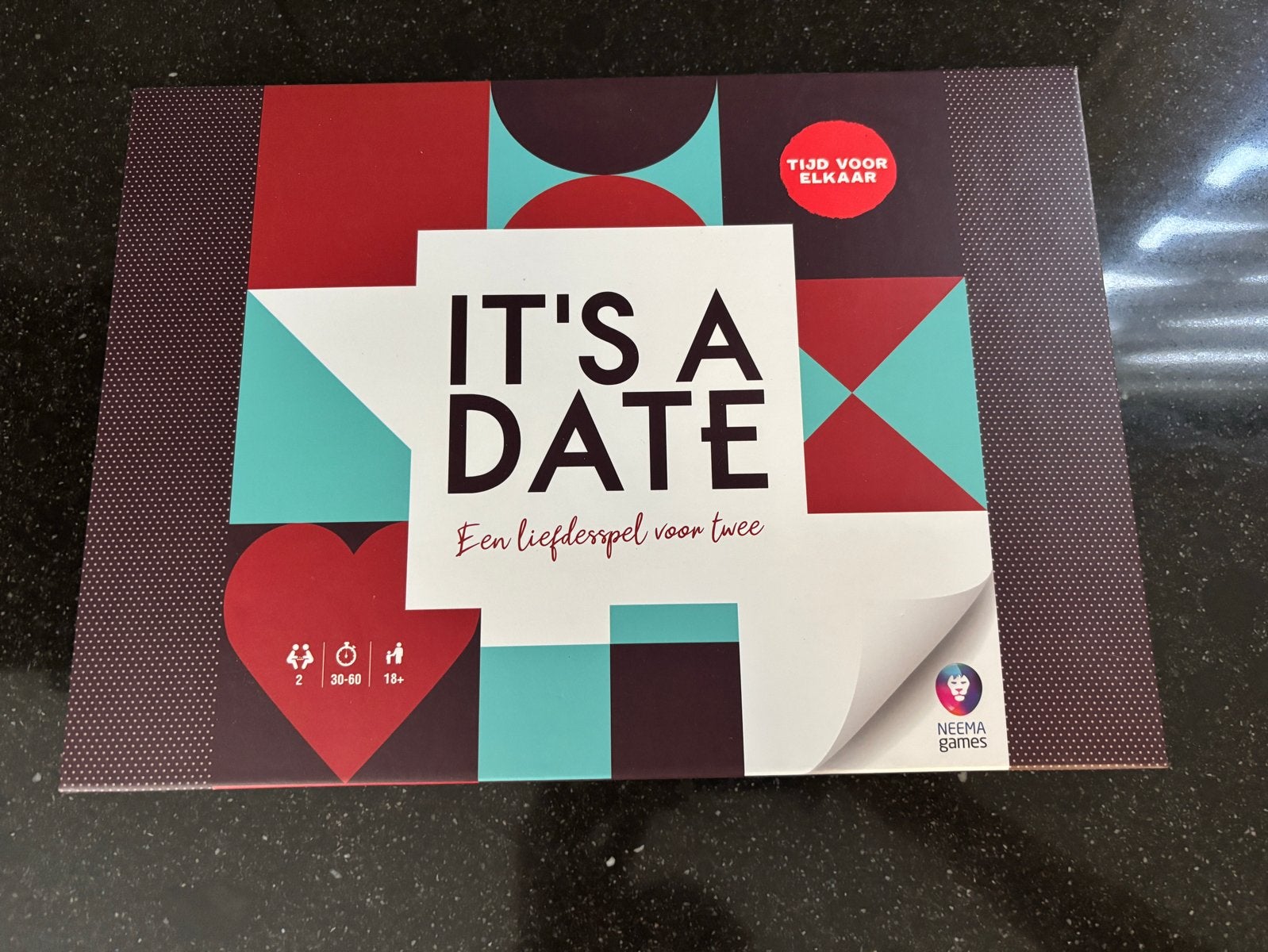 It's a Date: Een liefdesspel voor twee, Een of twee spelers, Ophalen of Verzenden, Zo goed als nieuw