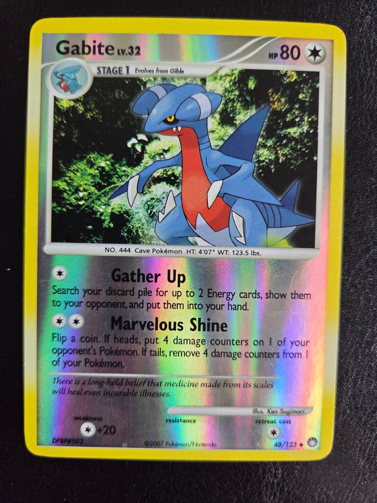 Gabite LV.32 Pokémon Kaart - DPBP#503 Foil, Ophalen of Verzenden, Gebruikt, Losse kaart, Foil
