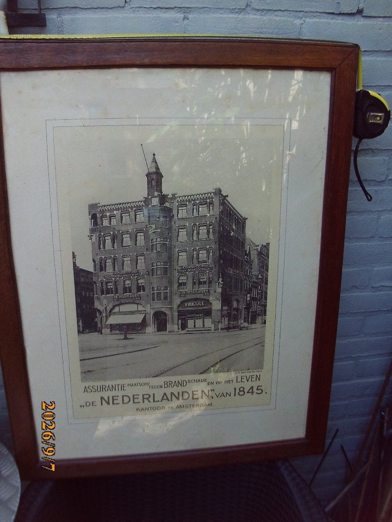 foto Amsterdam Muntplein Rokin Kalverstraat Assurantie Ned, Gebruikt, Foto, Ophalen of Verzenden, Gebouw