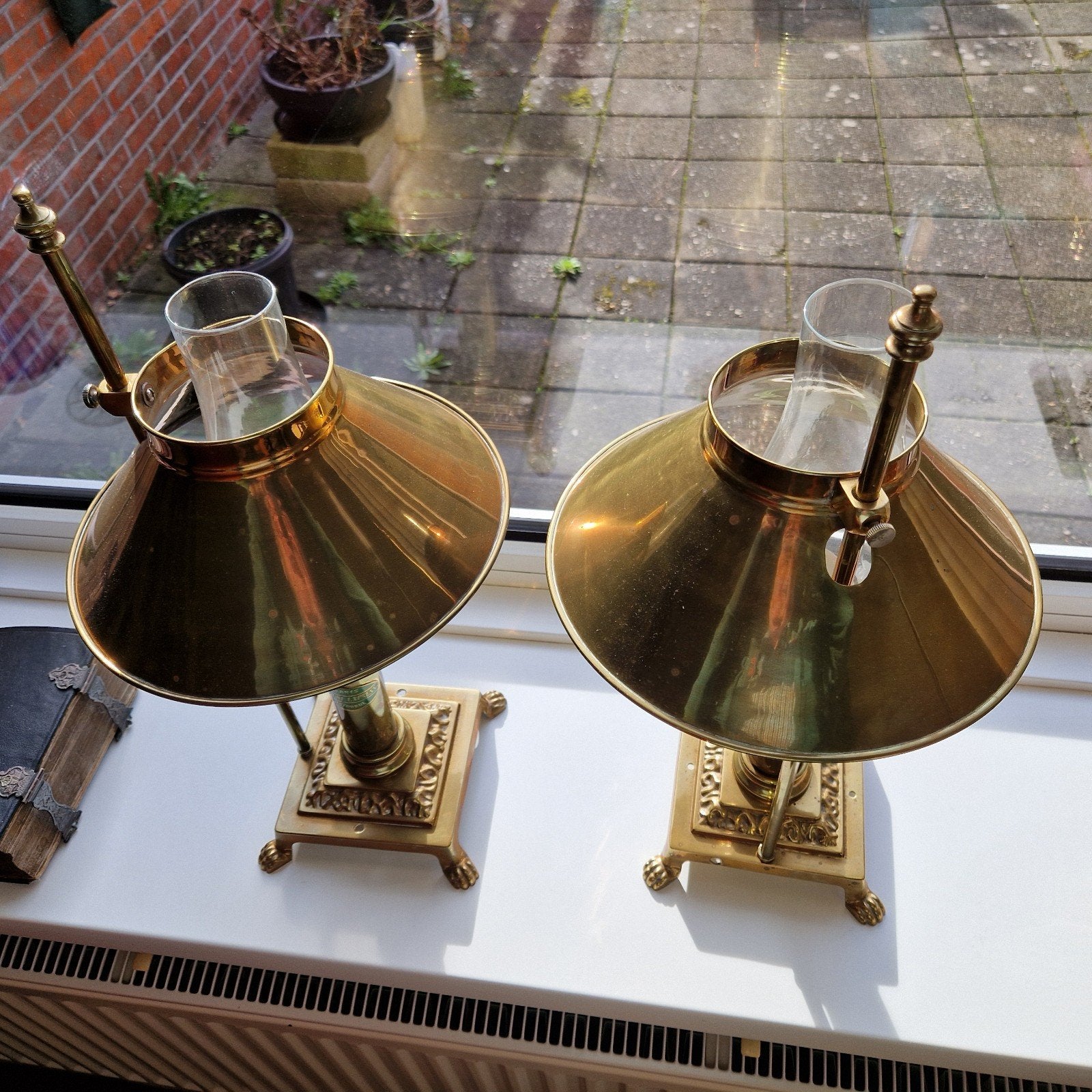 2 x trein lampen  ORIEN EXPRES PARIS  BELGRADO, Antiek en Kunst, Ophalen of Verzenden