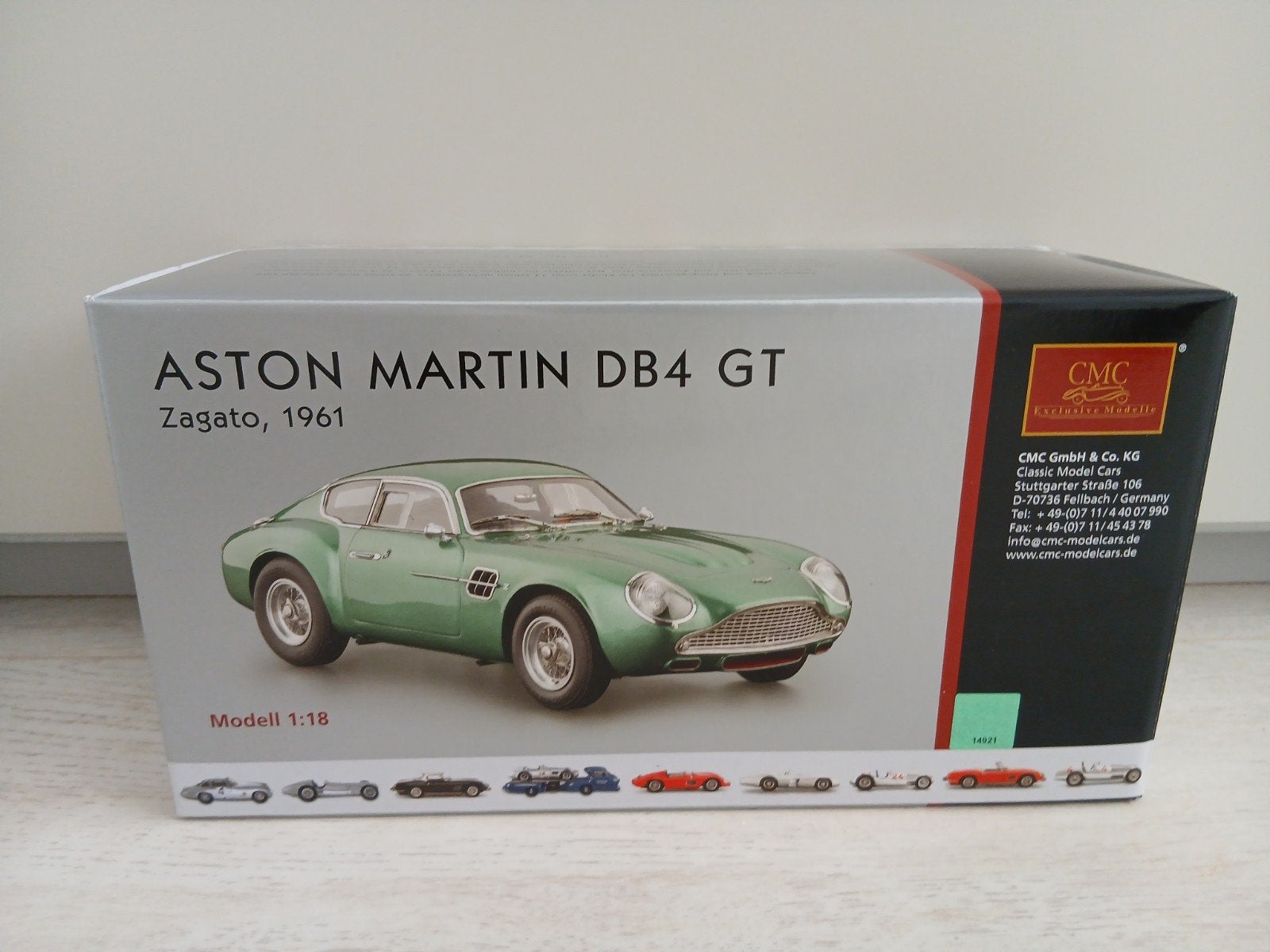 CMC 1:18 Aston Martin DB4 GT Zagato 1961 M-132, Hobby en Vrije tijd, Modelauto's | 1:18, Ophalen