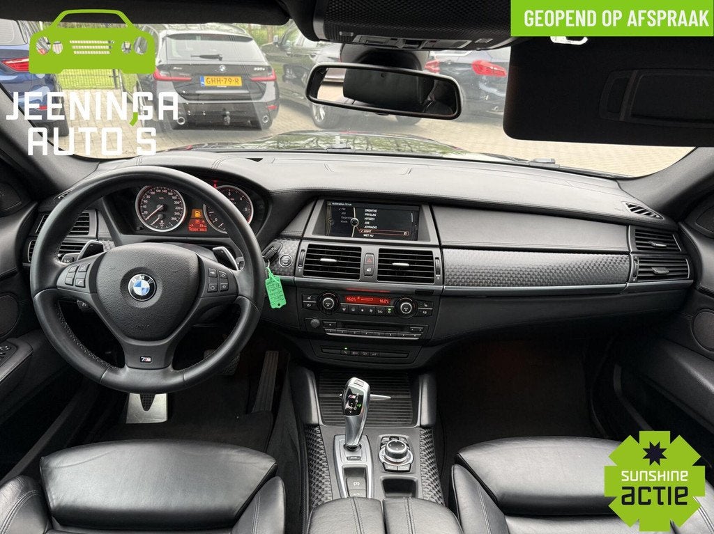 BMW X6 M50d|Leer|Camera|Memory|Achterbankverwarming|DVD|M-pa, Auto's, BMW, Euro 5, Bi-Xenon koplampen, Gebruikt, Zwart
