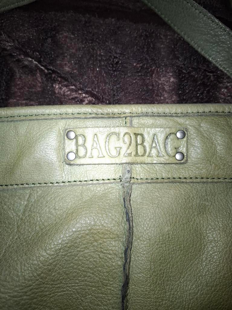 Bag2bag leren tas, Ophalen of Verzenden, Zo goed als nieuw, Groen