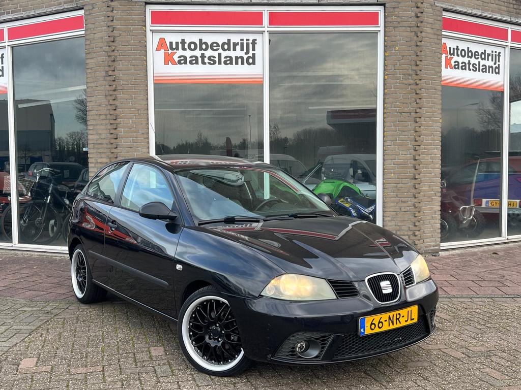 Seat Ibiza 1.4-16V Sport - Airco - Nieuwe Apk -, Auto's, Seat, Voorwielaandrijving, Zwart, 4 cilinders, Origineel Nederlands