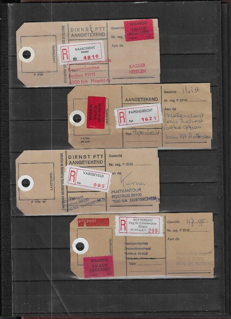 Diverse postzak labels., Ophalen of Verzenden, Buitenland