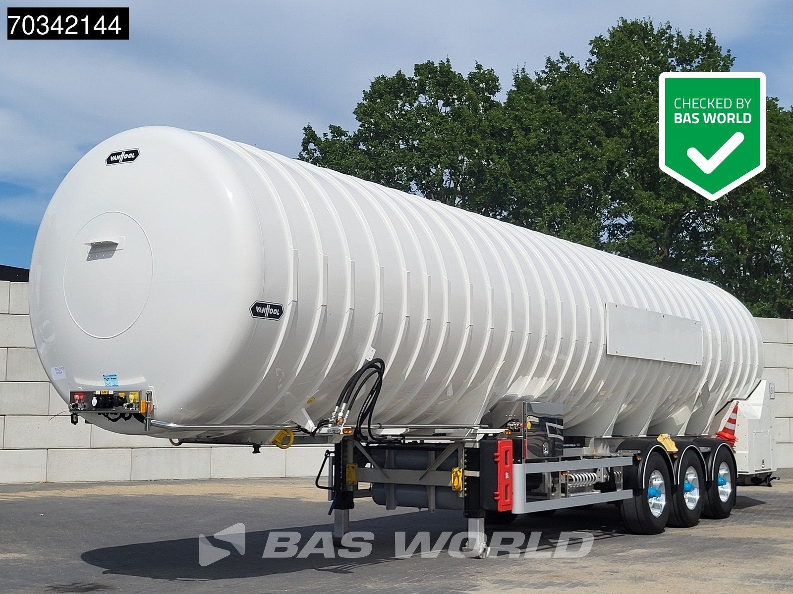 Van Hool UNUSED LNG Tank 59.000 Ltrs APK 05-27, Lichtmetalen velgen, Stof, Overige brandstoffen, Wit