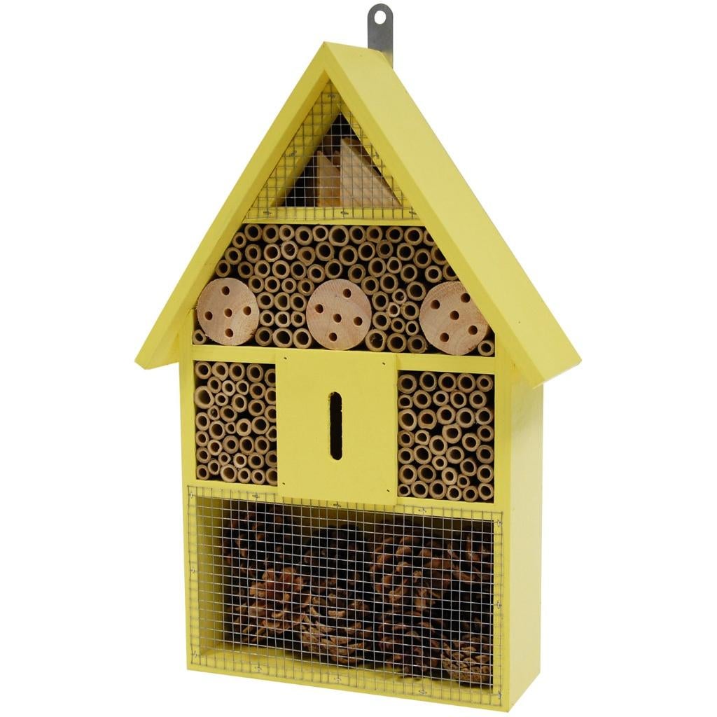 Houten Insect Hotel Lichtgeel, Ophalen of Verzenden, Nieuw, Kippenhok of Kippenren