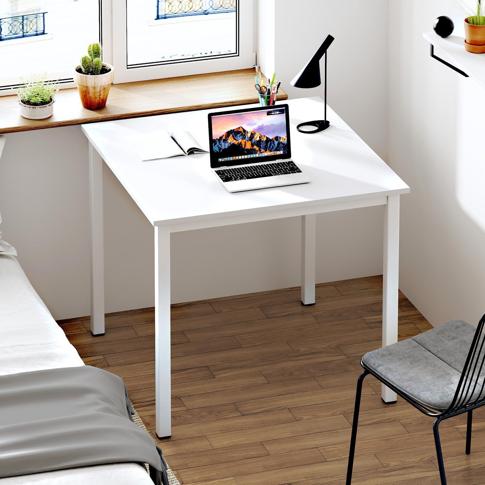 Wit IKEA bureau/tafel - Ideaal voor studie of werk, Huis en Inrichting, Bureaus, Hout, 76 cm, 76 cm, Ophalen of Verzenden