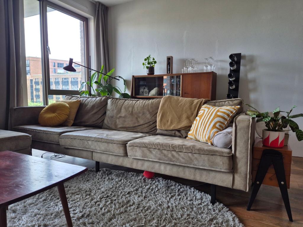 Comfortabele 3-zitsbank rodeo bepurehome met chaise longue, 250 tot 300 cm, Gebruikt, 100 tot 125 cm, Hoekbank