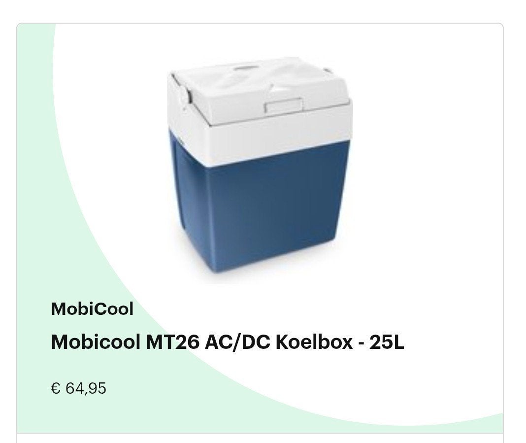 Mobicool MT26 elektrische koelbox, Ophalen, Gebruikt, Koel-accessoire, Elektrisch