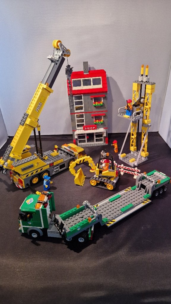 Lego City Bouwplaats Set 7633 compleet met doos en boekje, Lego, Ophalen of Verzenden, Inclusief instructies, Complete set