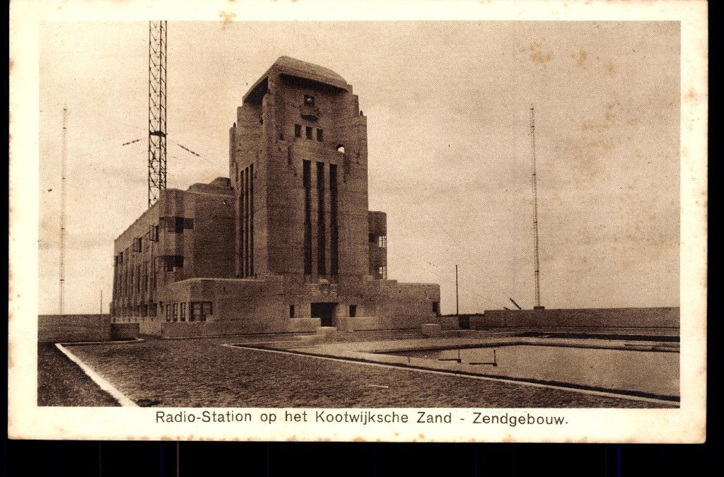 Kootwijk Radio (Gld.), Radio Station , Zendgebouw, ca. 1928, Verzamelen, Verzenden, 1920 tot 1940, Ongelopen, Gelderland