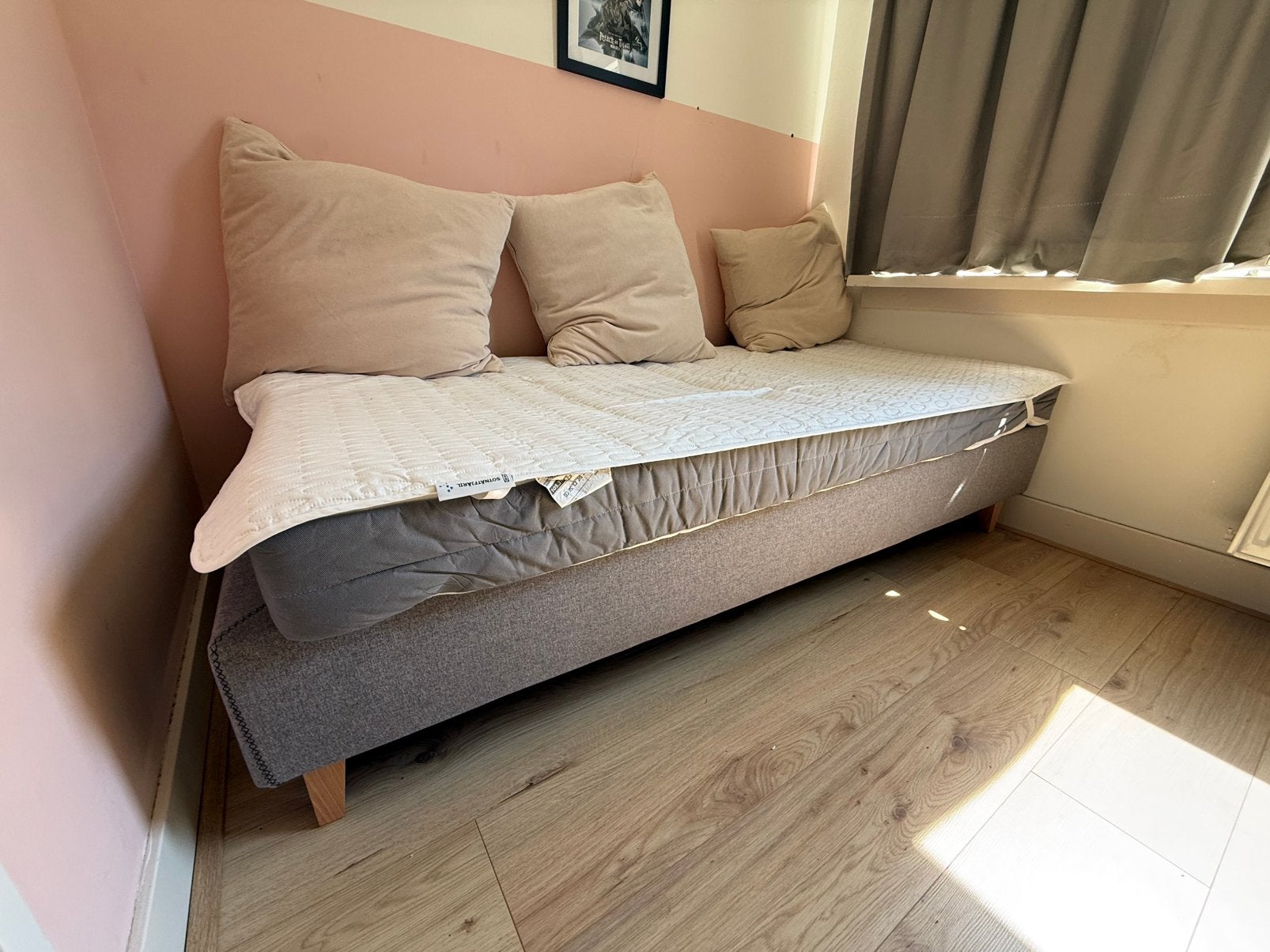 90  190 Bed van La Redoute + 3 Kussens, Ophalen, 90 cm, Eenpersoons, 190 cm of minder
