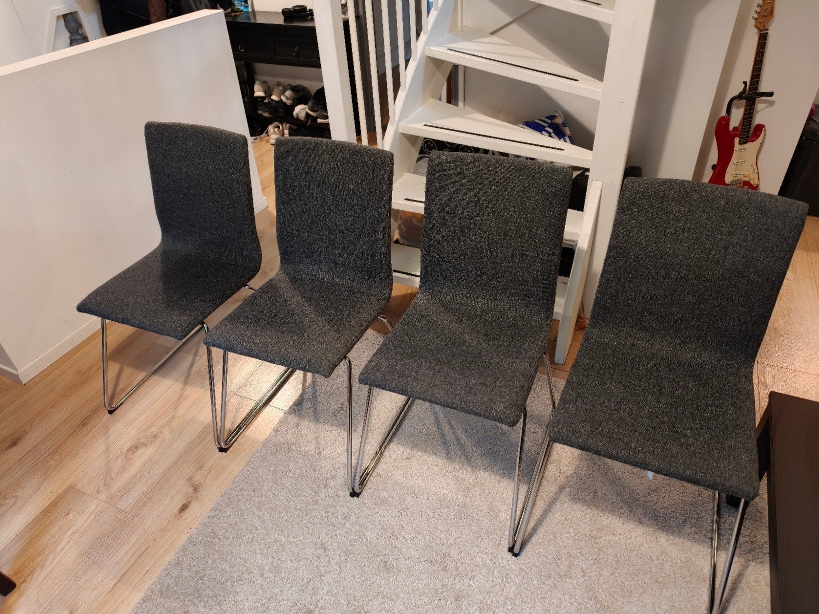 Ikea volfgang eetkamerstoelen, Huis en Inrichting, Ophalen, Zo goed als nieuw, Metaal, Vier