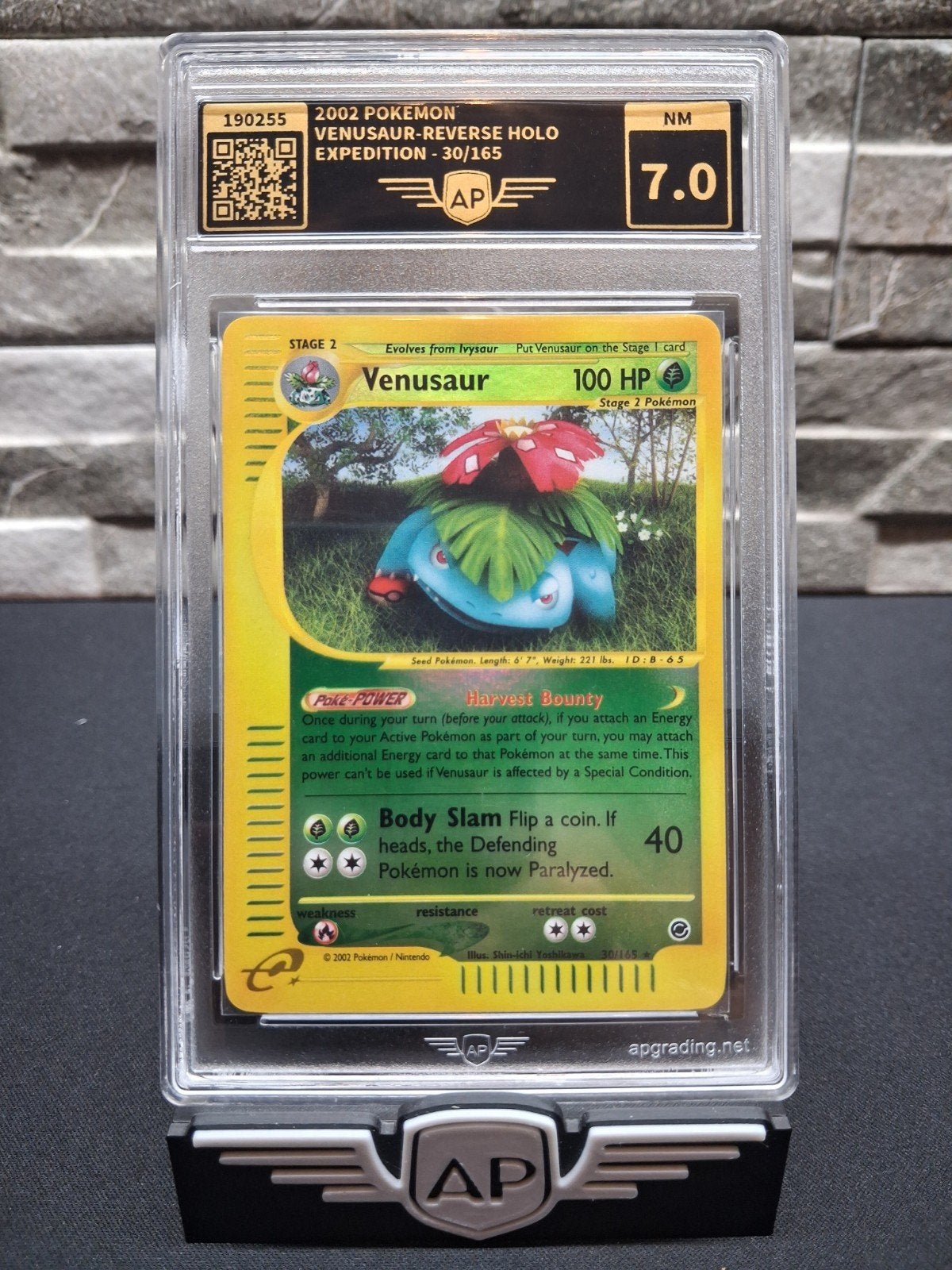 2002 Pokémon Venusaur Reverse Holo Expedition 30/165 AP 7.0, Ophalen of Verzenden, Zo goed als nieuw