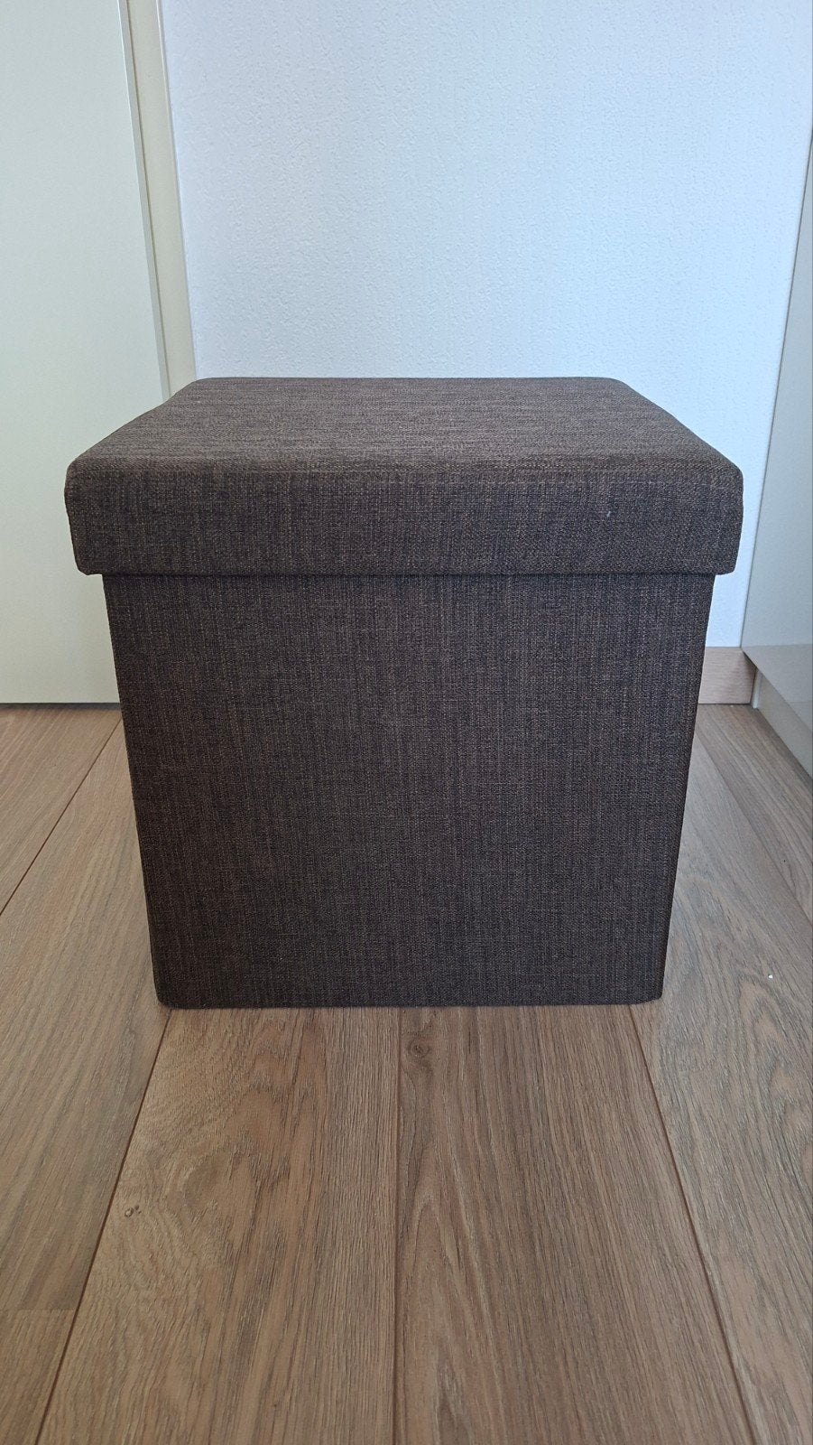 opbergbox of poef bruin  als nieuw,, Minder dan 50 cm, Rond, Minder dan 50 cm, Ophalen of Verzenden