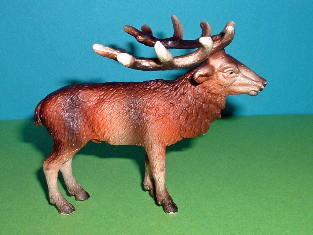 Schleich 14231 hert dierfiguur, Verzamelen, Dierenverzamelingen, Verzenden, Gebruikt, Hert, Beeldje of Figuurtje