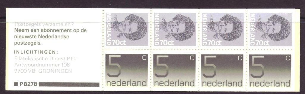 Nederland 1982 - nvph PB27b - Crouwel - Beatrix, Postzegels en Munten, Postzegels | Nederland, Ophalen of Verzenden, Na 1940, Postfris