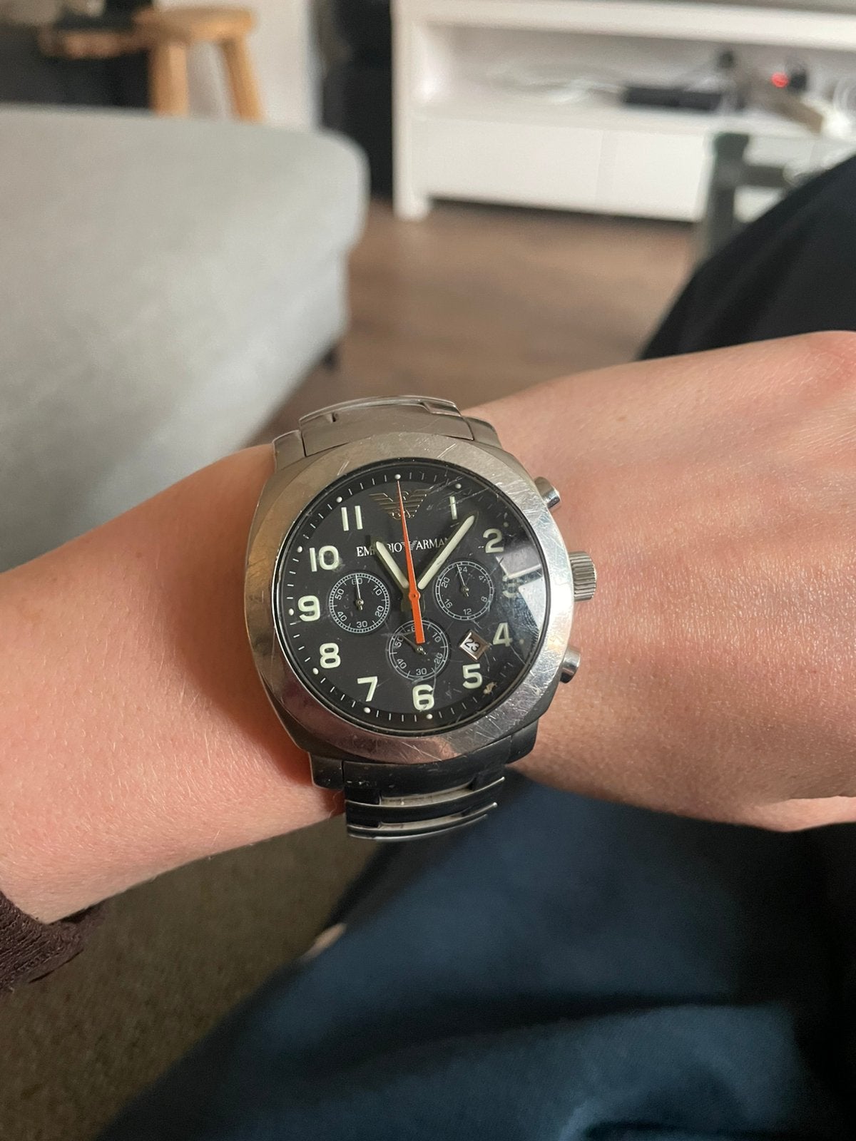 Emporio armani horloge, Overige merken, Staal, Gebruikt, Polshorloge