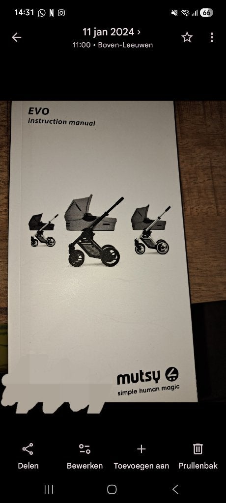 Te Koop Mutsy Evo kinderwagen., Ophalen, Zo goed als nieuw, Mutsy