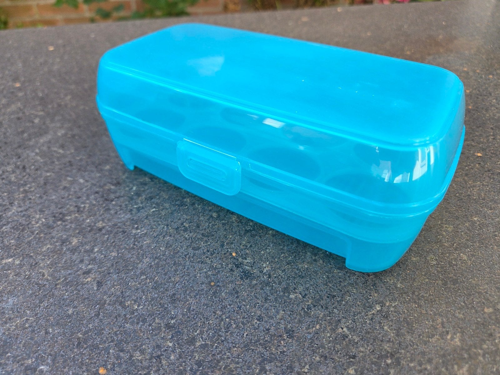 Blauwe eierdoos voor 10 eieren - Handig en compact, Kunststof, Ophalen of Verzenden, Overige merken, Overige typen