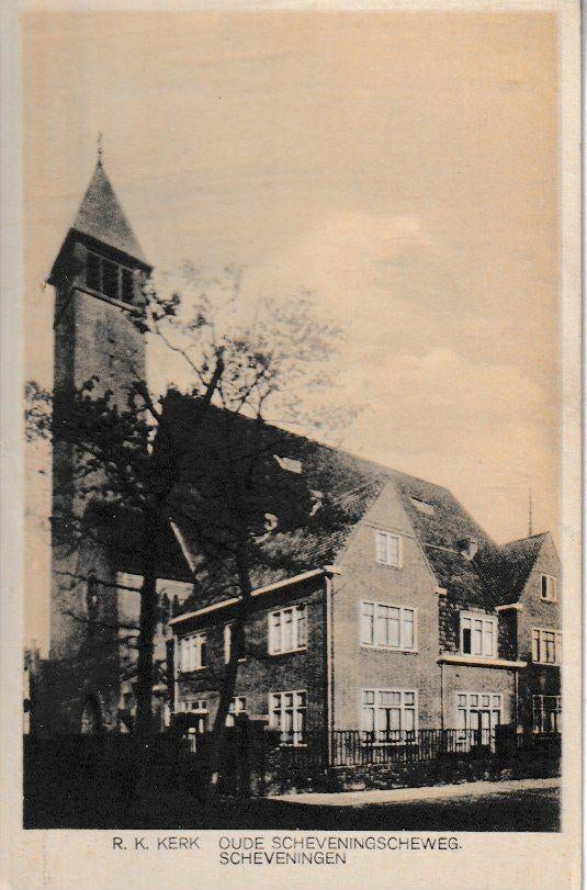 SCHEVENINGEN -  OUDE SCHEVENINGSCHEWEG / R.K. KERK, Ophalen of Verzenden, 1920 tot 1940, Ongelopen, Zuid-Holland