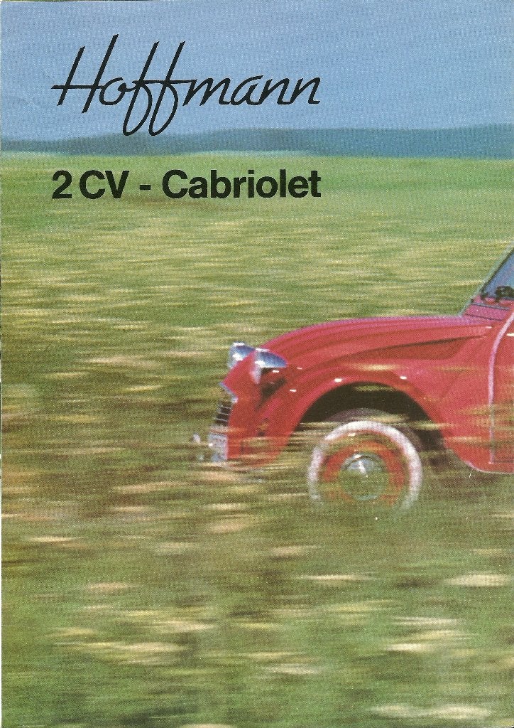 Citroen 2CV6 Hoffmann folder, Ophalen of Verzenden, Zo goed als nieuw, Citroën