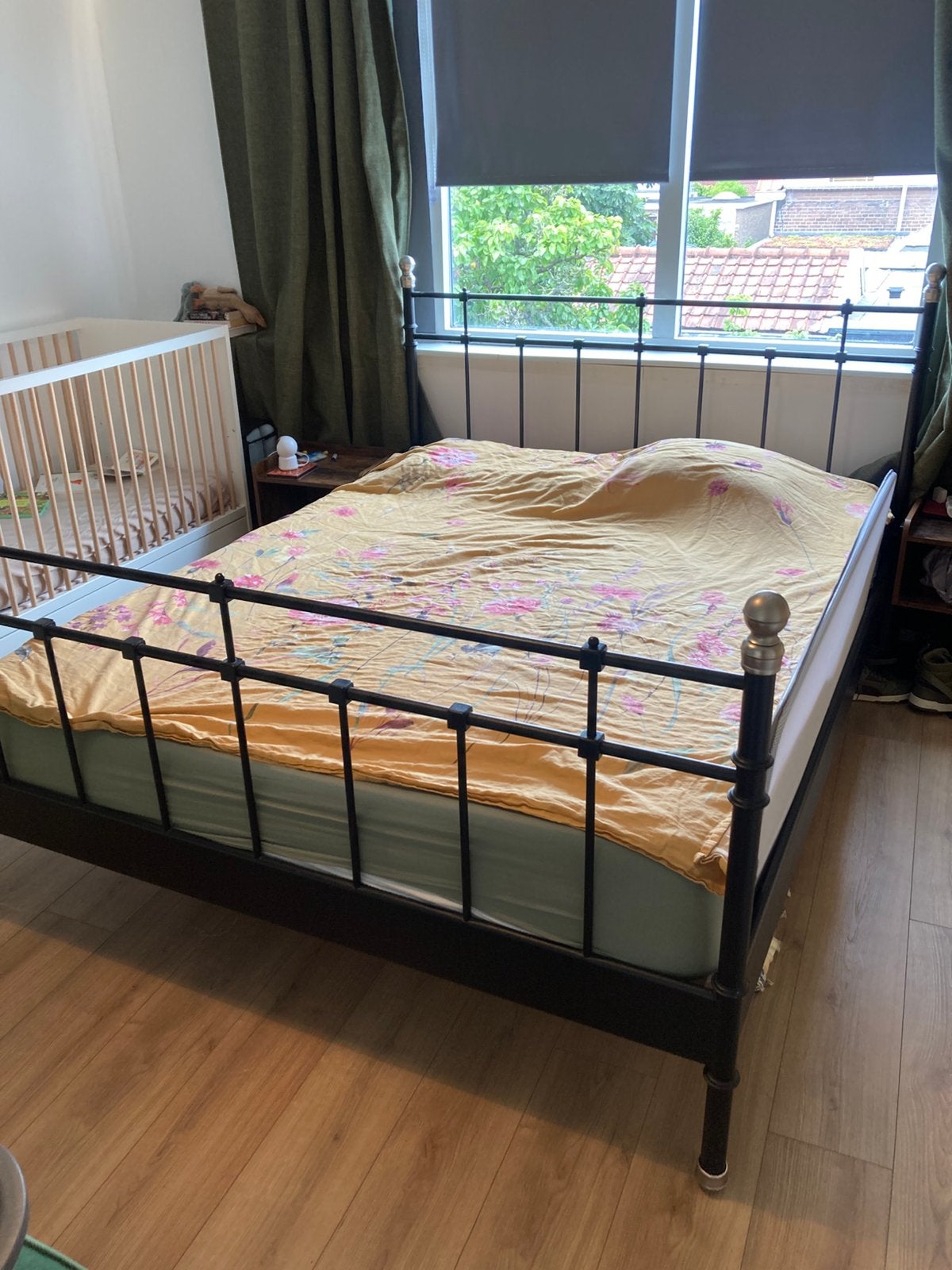 Bed en lattenbodem (160 bij 200cm) gratis, Ophalen, Gebruikt, Tweepersoons, 200 cm
