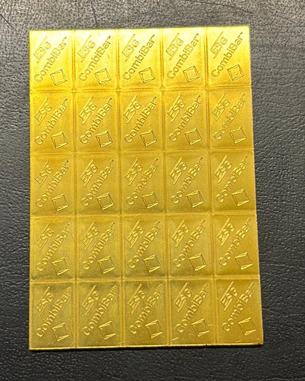 combibar ESG 25x1 gram goud. 8% boven koers, Ophalen of Verzenden, Goud