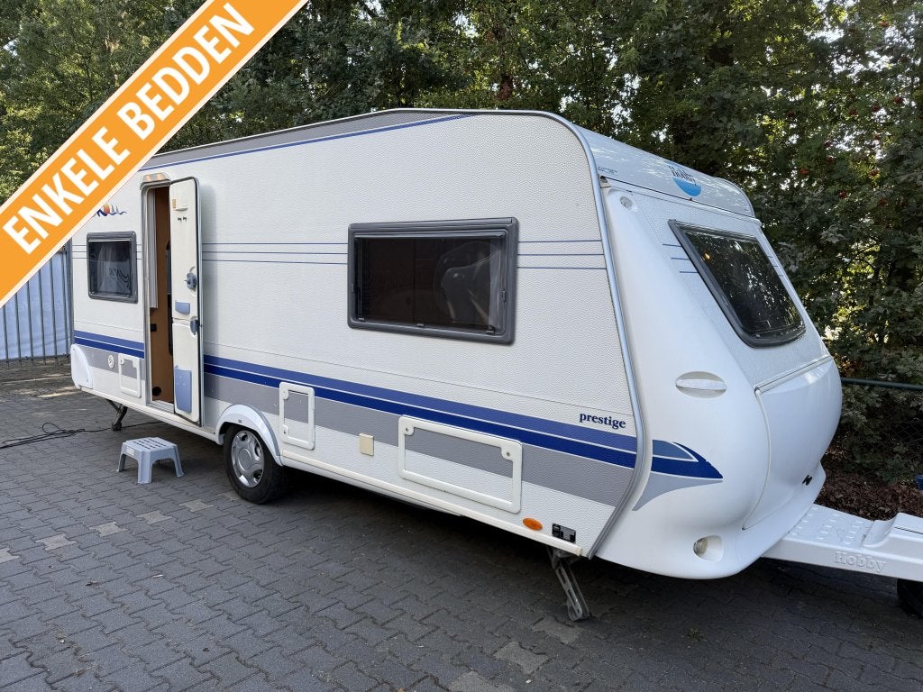 Hobby Prestige 540 UL ENKELEBEDDEN - VOORTENT - AUTO POTEN!, Caravans en Kamperen, Rondzit, Hobby, Bedrijf, 2 aparte bedden