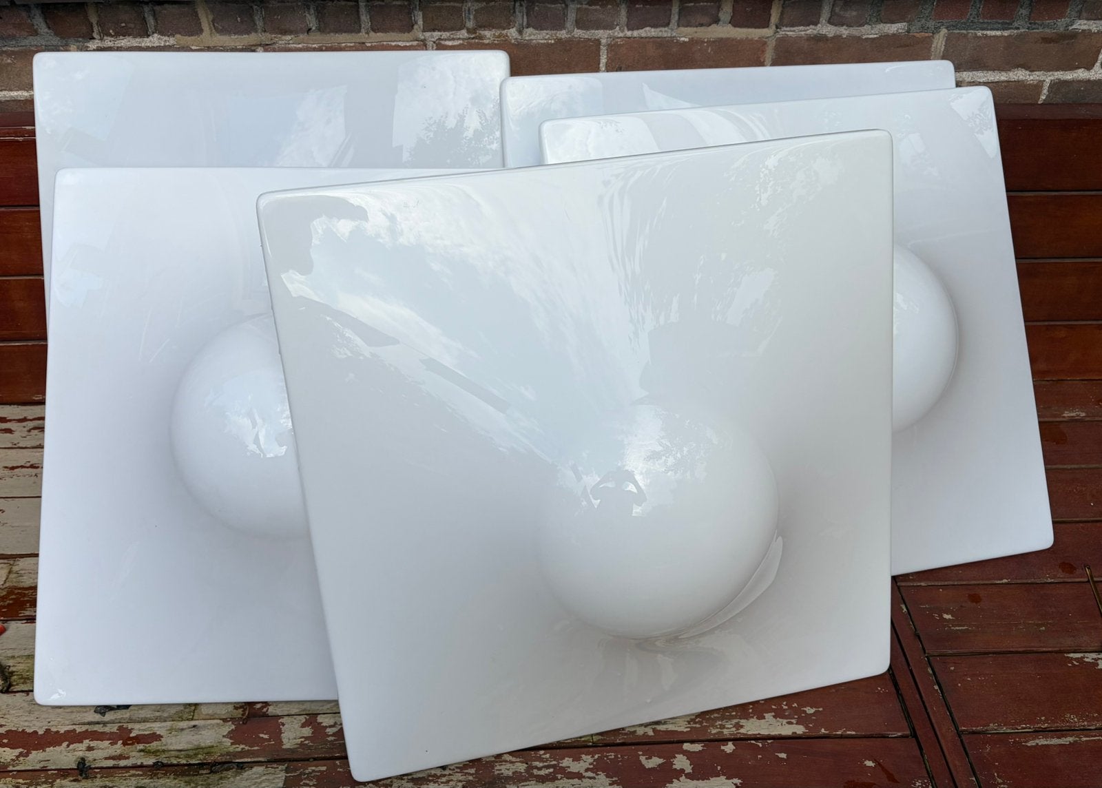Space age Bolla kappen van Martinelli lamp, Verzenden, Gebruikt
