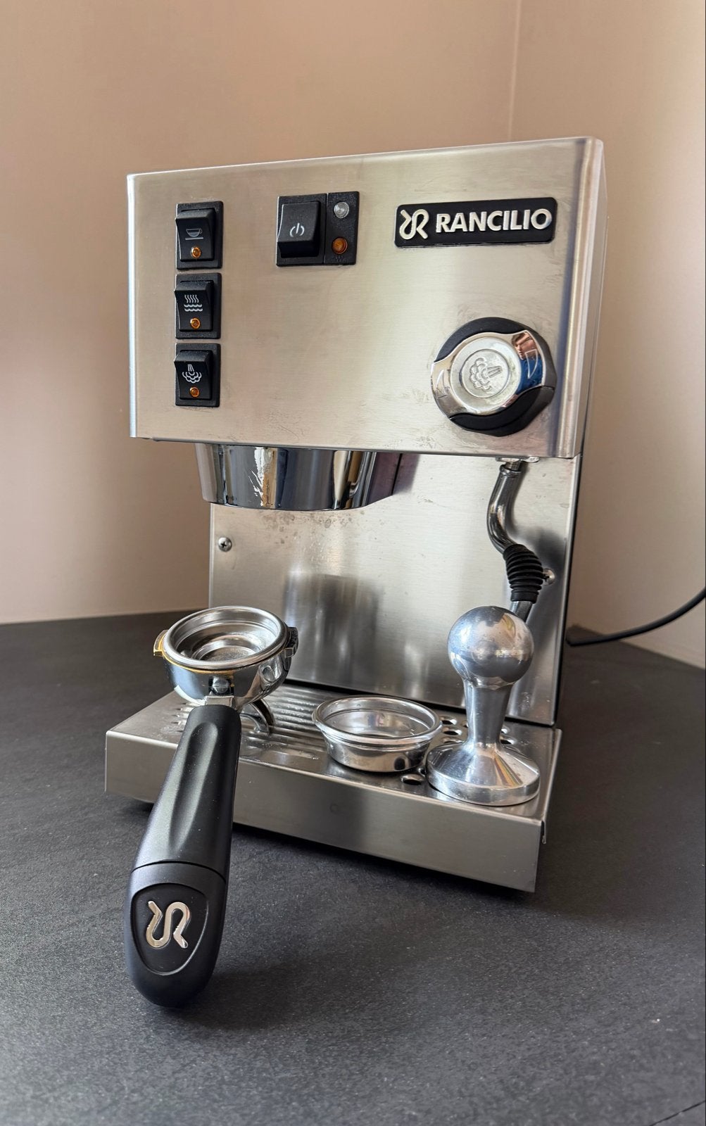 Rancilio Silvia Espressomachine, Gebruikt, Espresso apparaat, Gemalen koffie, 1 kopje