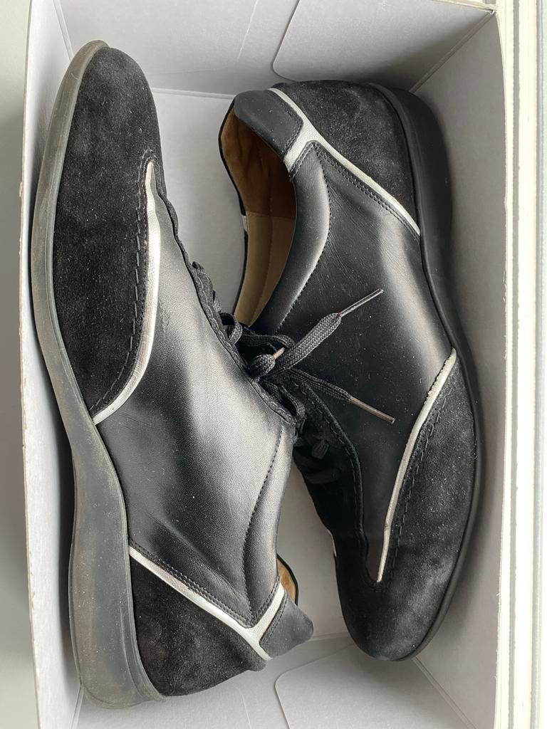 Durea Zwarte Lage veter schoenen Maat 7 (40.5), Zwart, Ophalen of Verzenden, Sneakers of Gympen, Gedragen