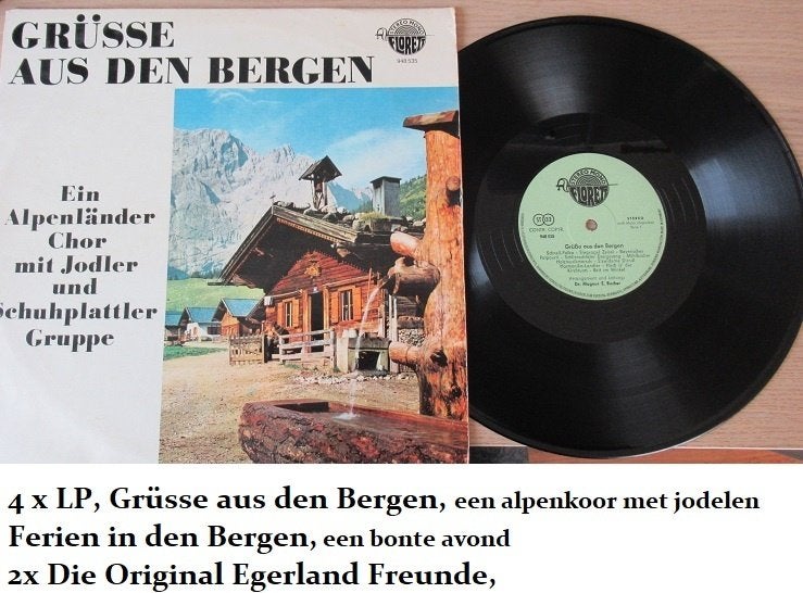 4 x jaren 60 LP, Tiroler, Jodelen, Egerland Freunde, Fotohoes, Ophalen of Verzenden, Gebruikt, 12 inch