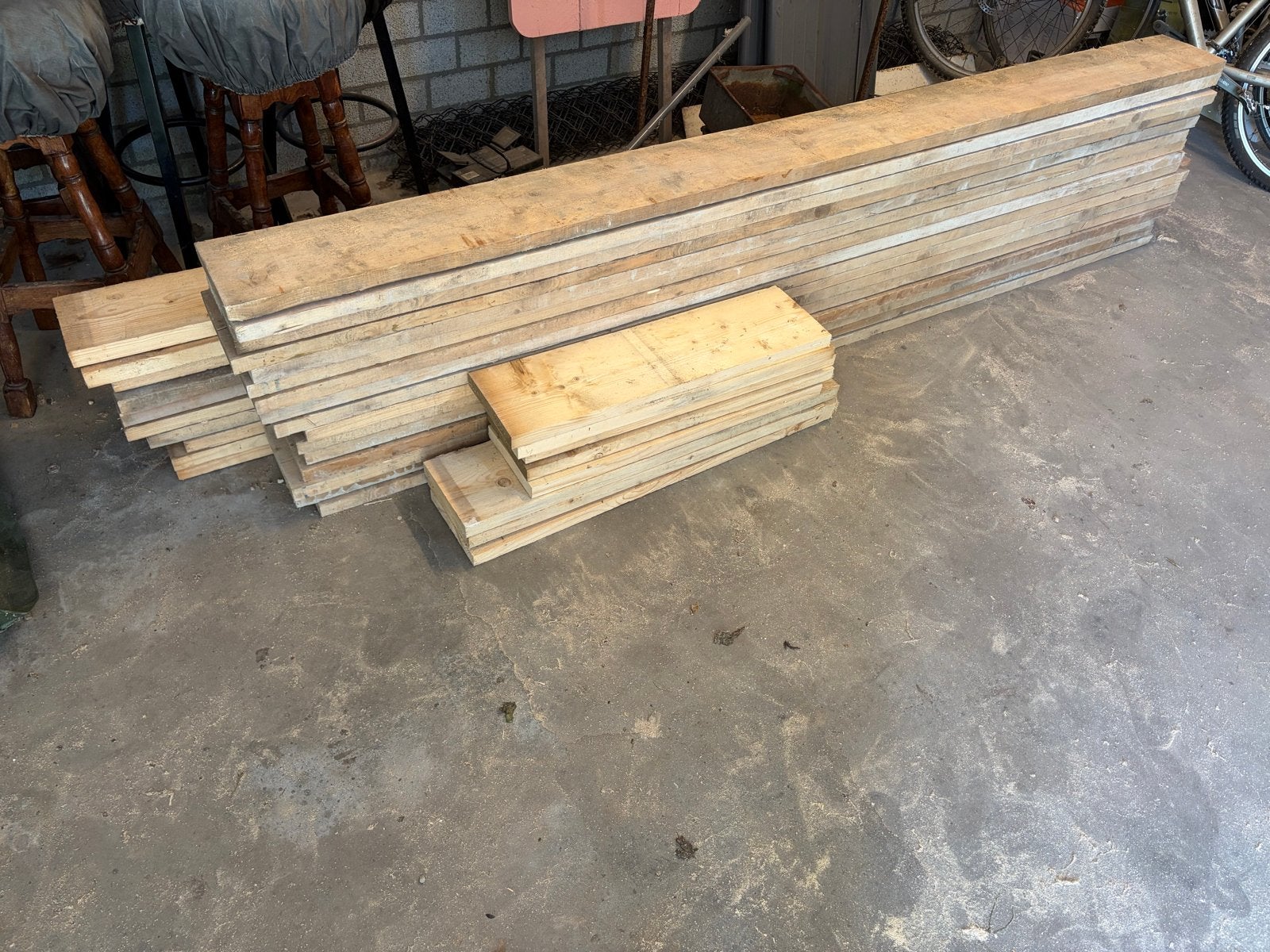 Diverse houten steigerplanken - Gebruikt, Doe-het-zelf en Verbouw, Hout en Planken, Ophalen, Gebruikt, 25 tot 50 mm, 250 tot 300 cm