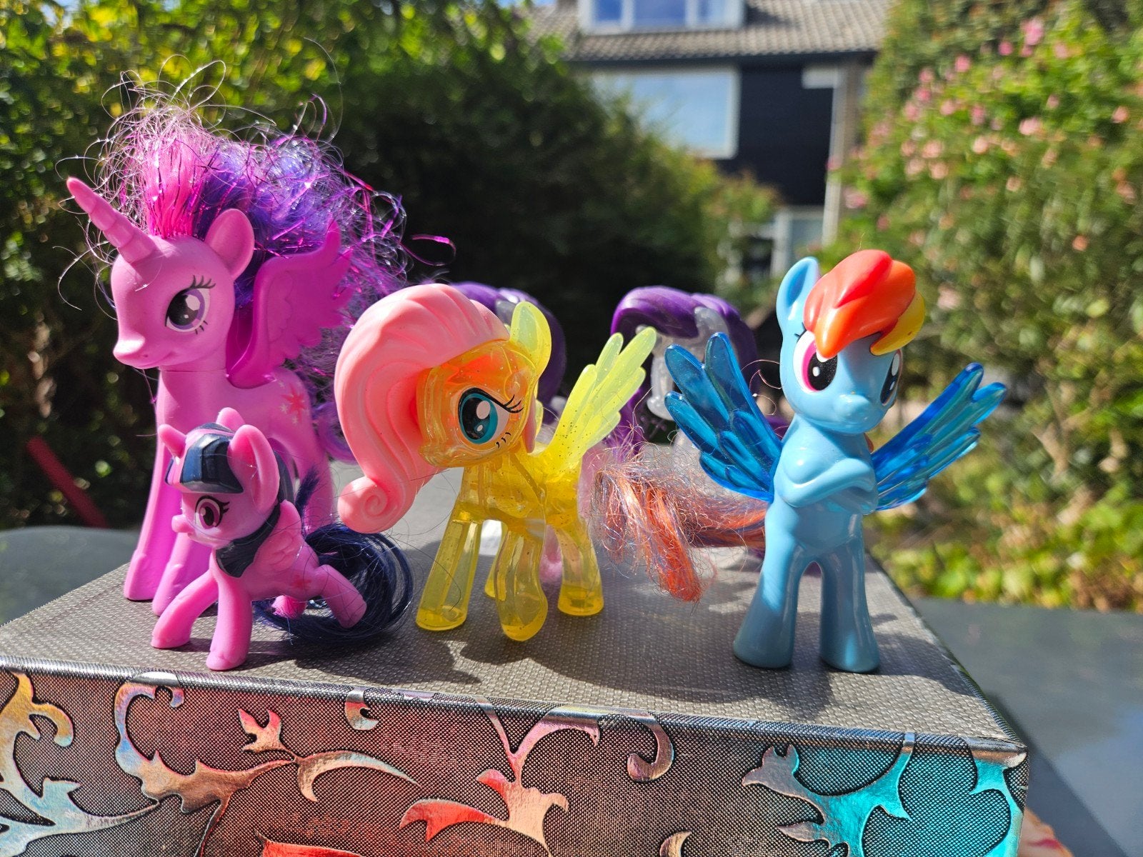 6 My Little Pony figuren, diverse maten, 3 met vleugels, Ophalen of Verzenden