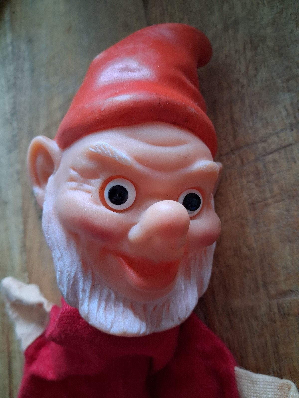 Vintage poppenkastpop Kabouter met rode puntmuts, Ophalen of Verzenden, Overige typen