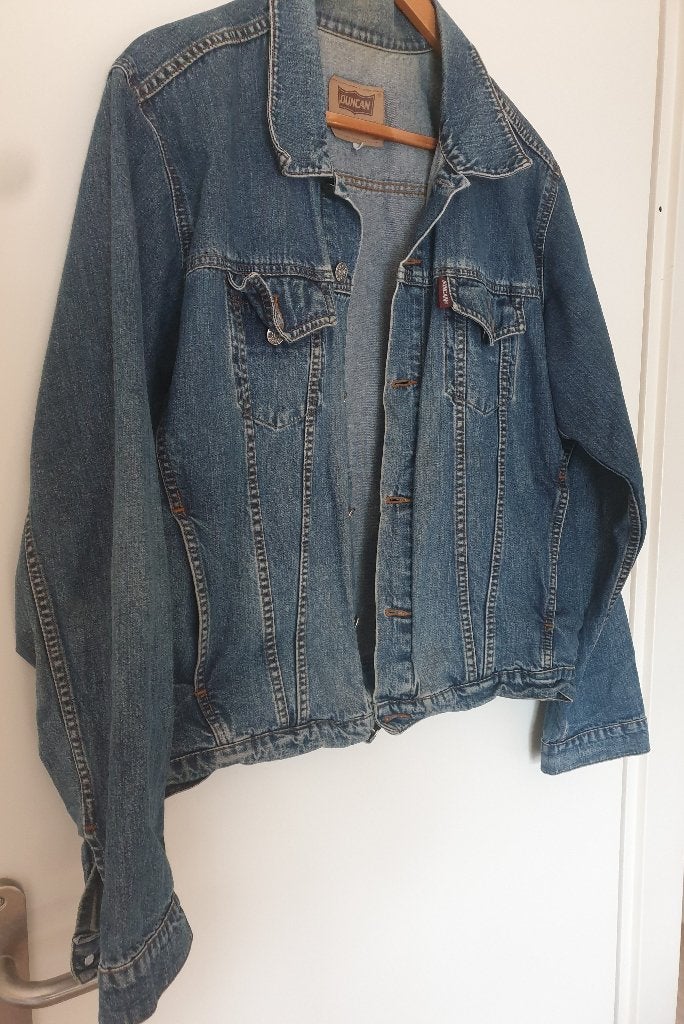 Leuke spijkerjas/denimjas maat L merk Duncan, Kleding | Heren, Verzenden, Zo goed als nieuw, Blauw